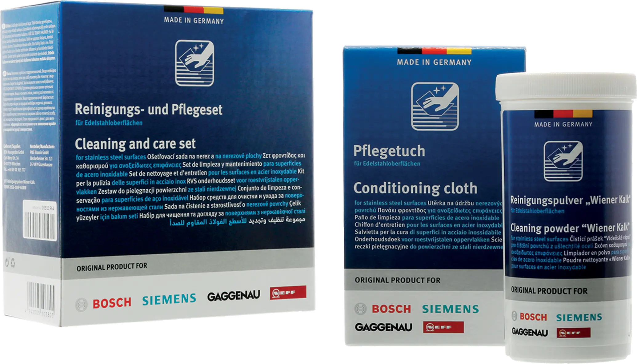 00311964 Cleaning & Care Set: Stainless Steel Surfaces