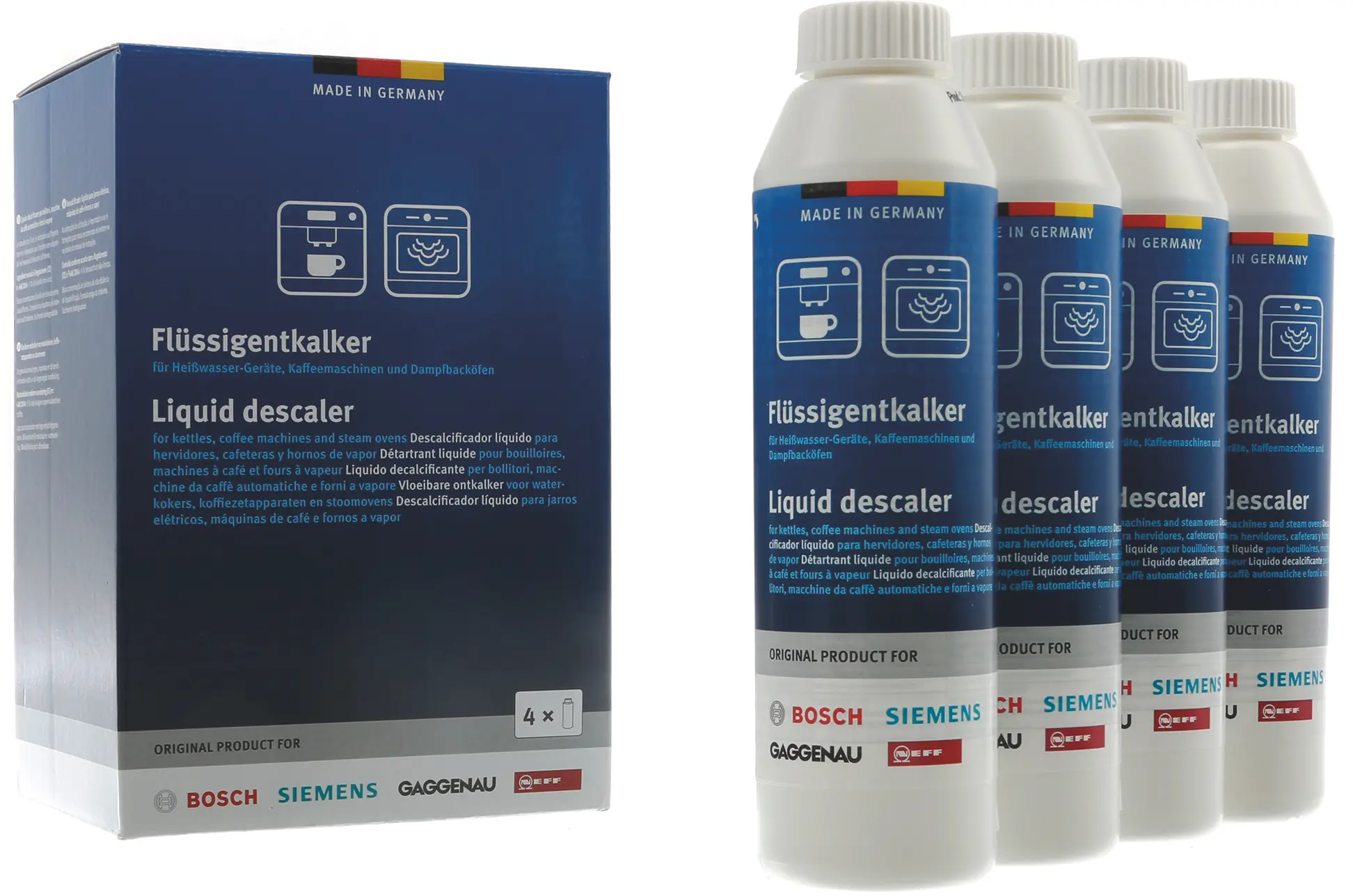 00312013 Liquid Descaler for Kettles and Coffee Machines (4 Pack)