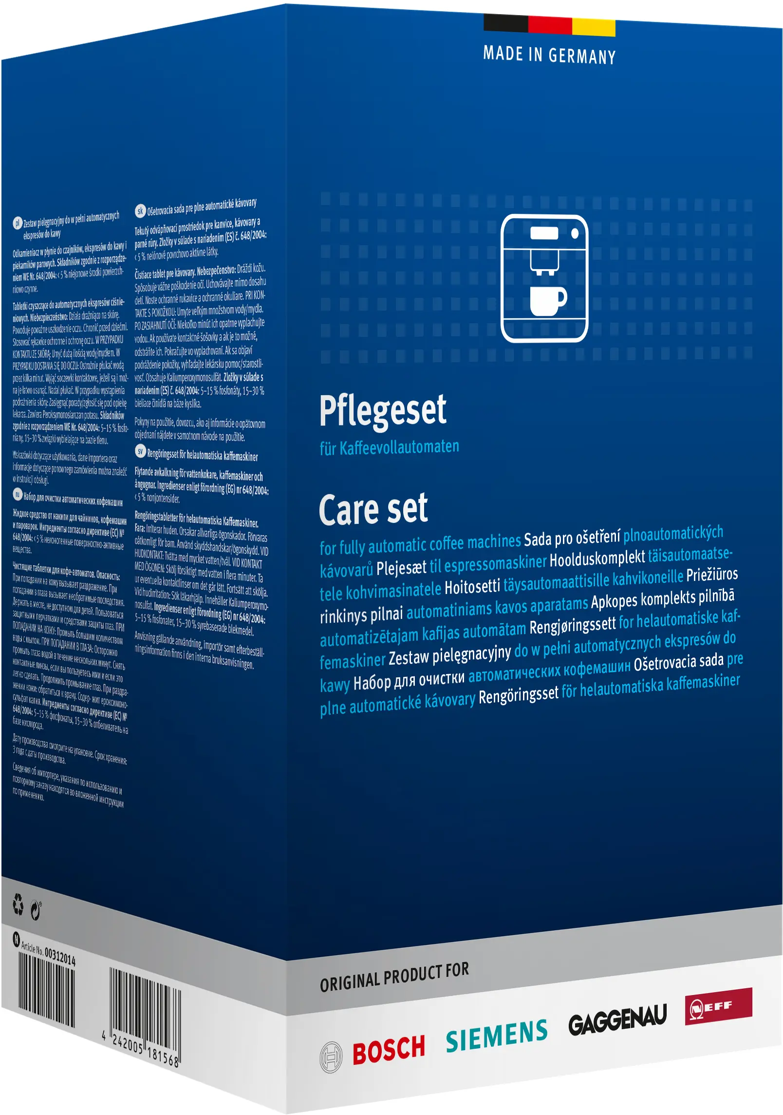 00312015 Care Set for Coffee Machines