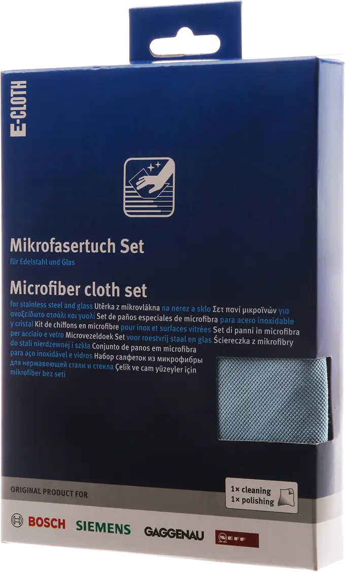 00312327 Microfiber E-Cloth set for stainless steel and glass