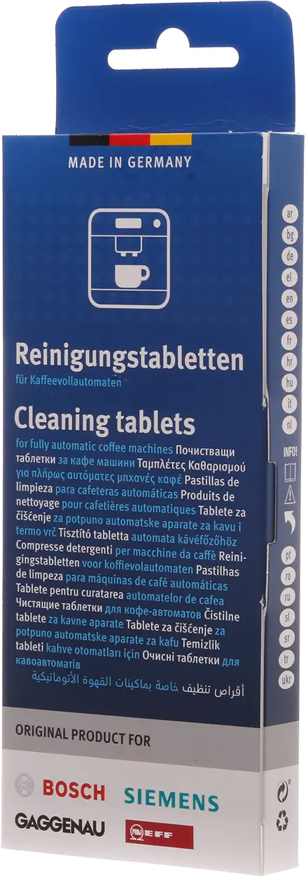 00312502 Cleaning tablets 10 tablets Suitable for all fully automatic coffee machines and thermo flasks