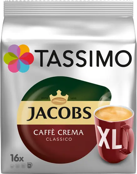 00467143 Coffee Tassimo T-Discs: Jacobs Caffè Crema Classico XL Pack of 16 drinks