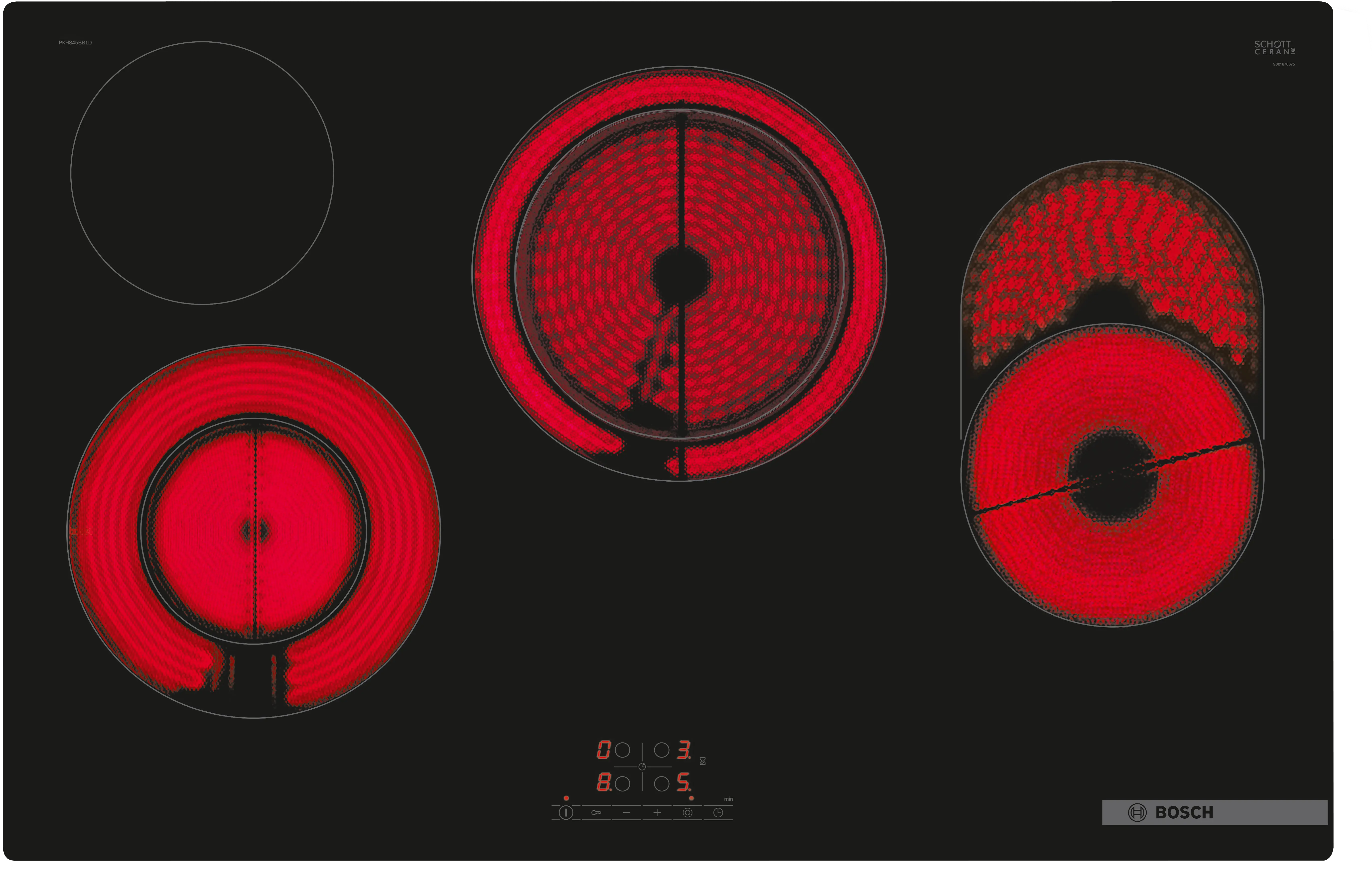BOSCH Electric hob 80 cm surface mount without frame