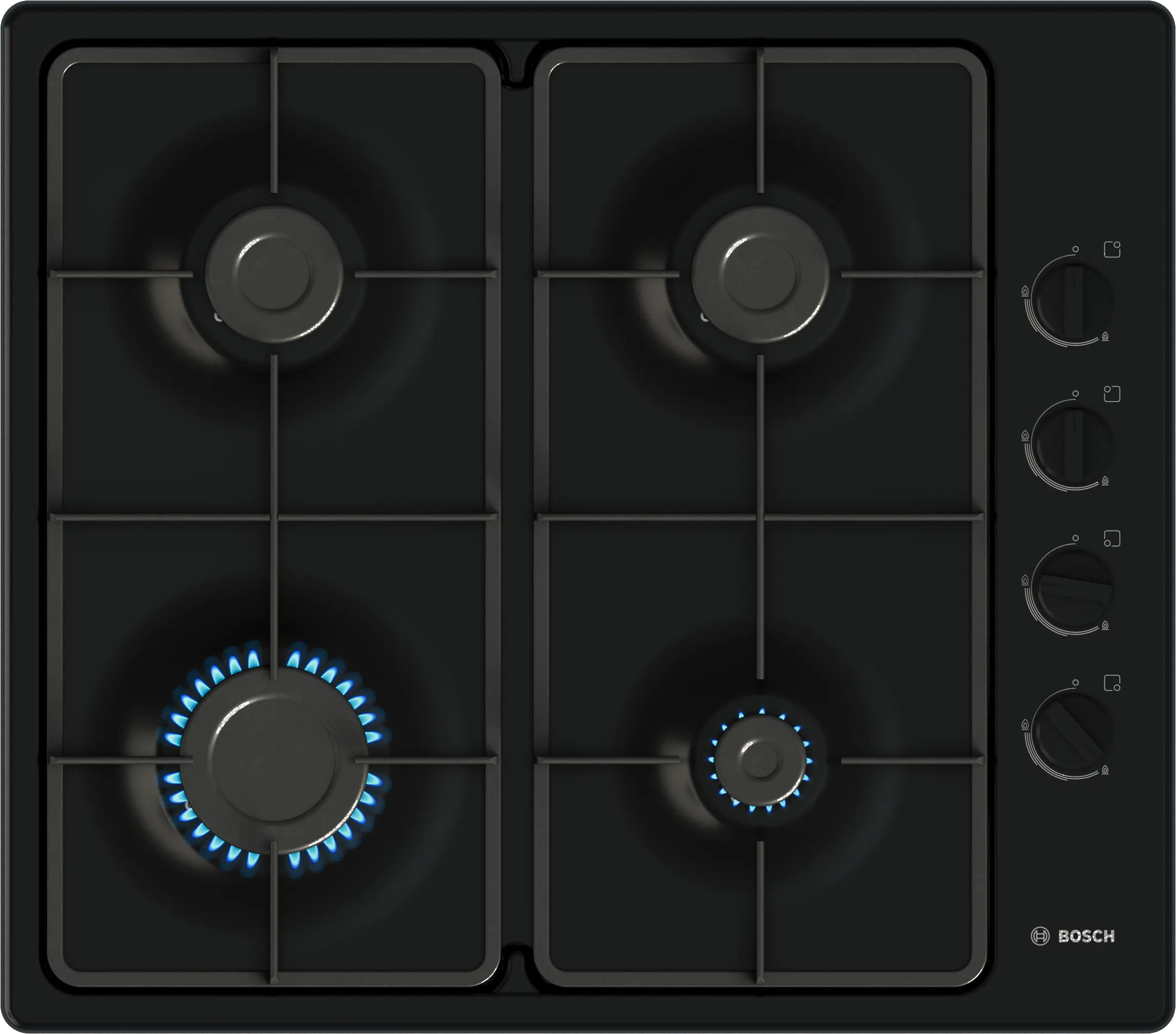 BOSCH Gas hob 60 cm Enamel, Black