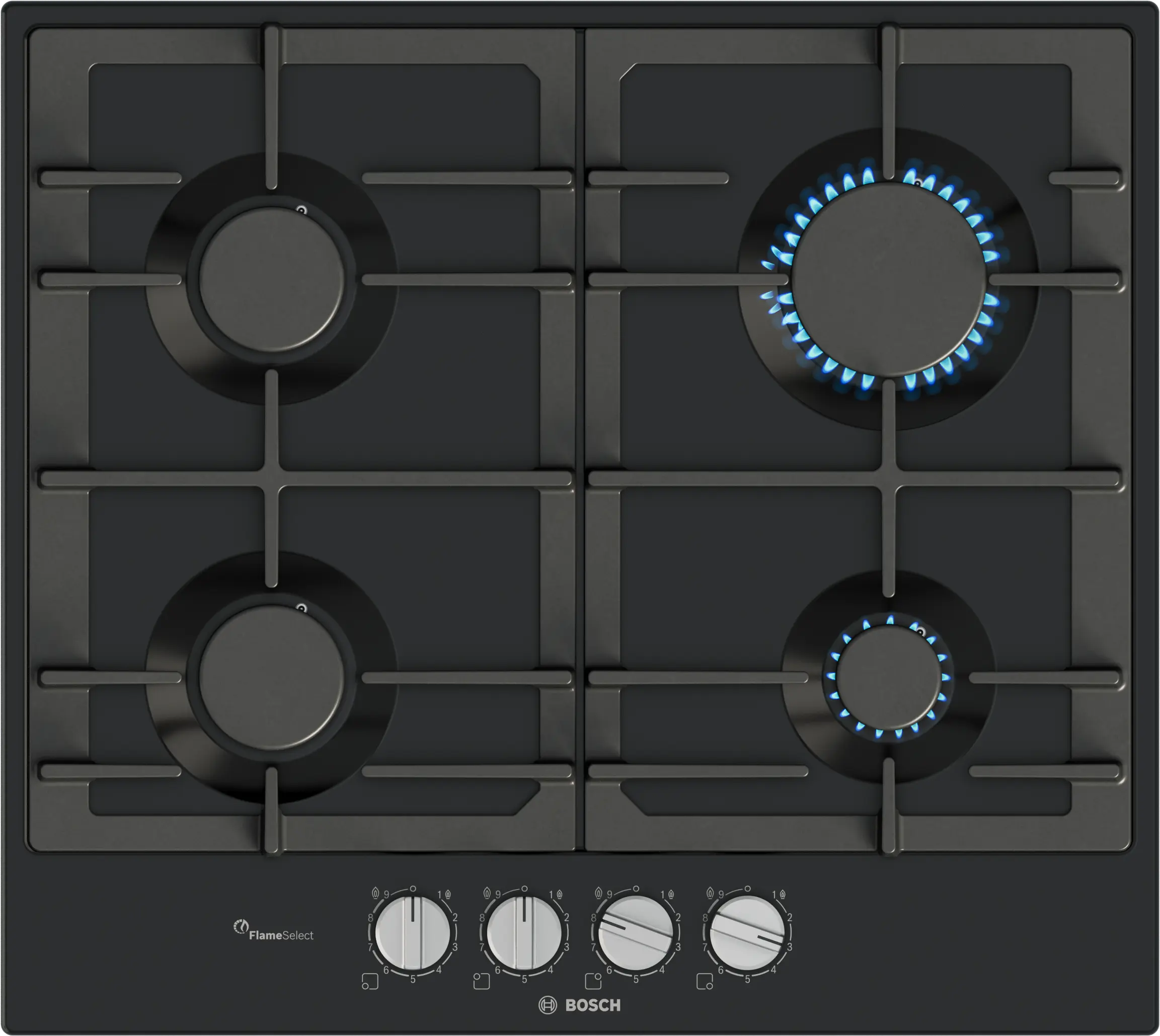 BOSCH Gas hob 60 cm Enamel, Black