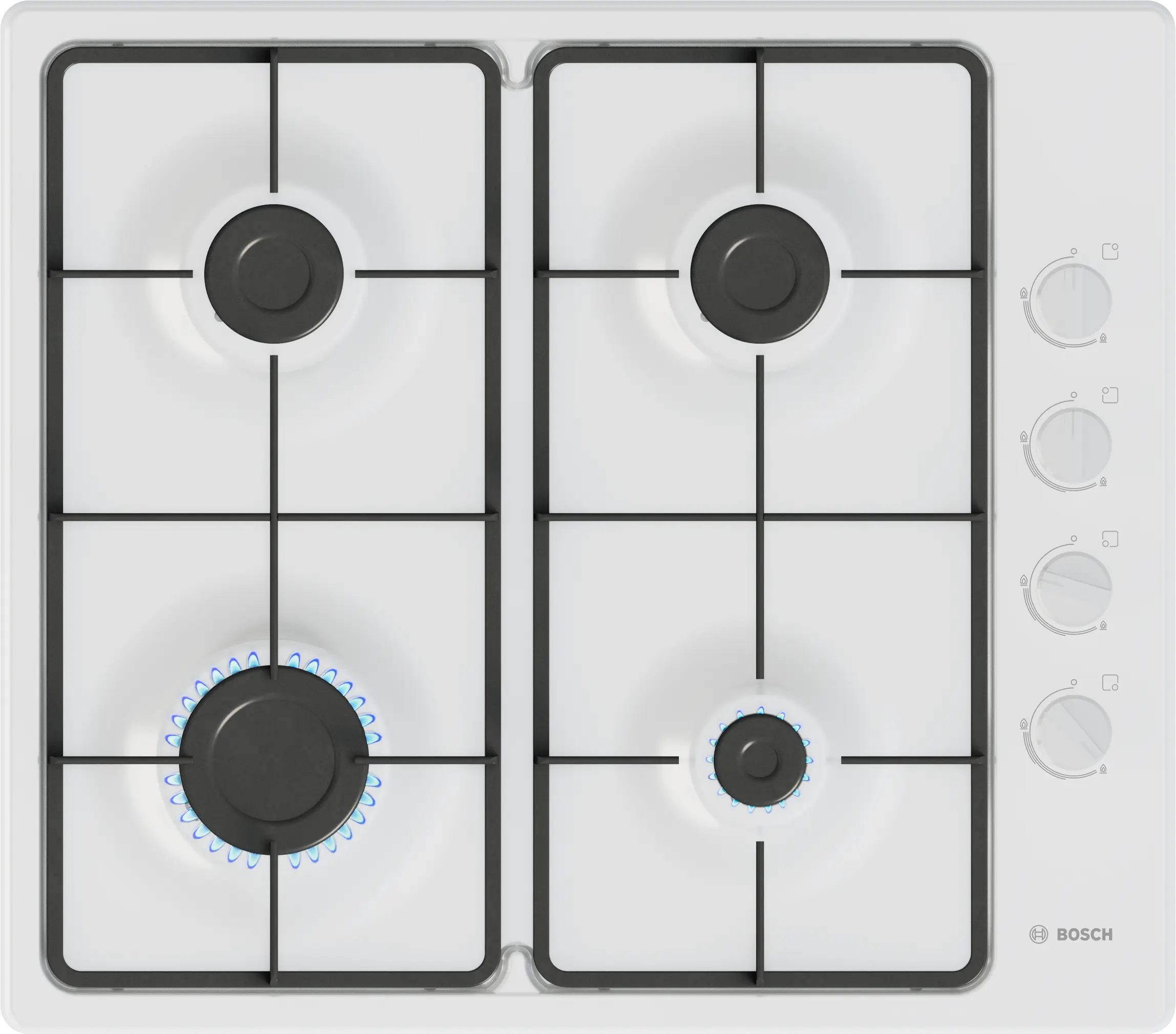 BOSCH Gas hob 60 cm Enamel, White