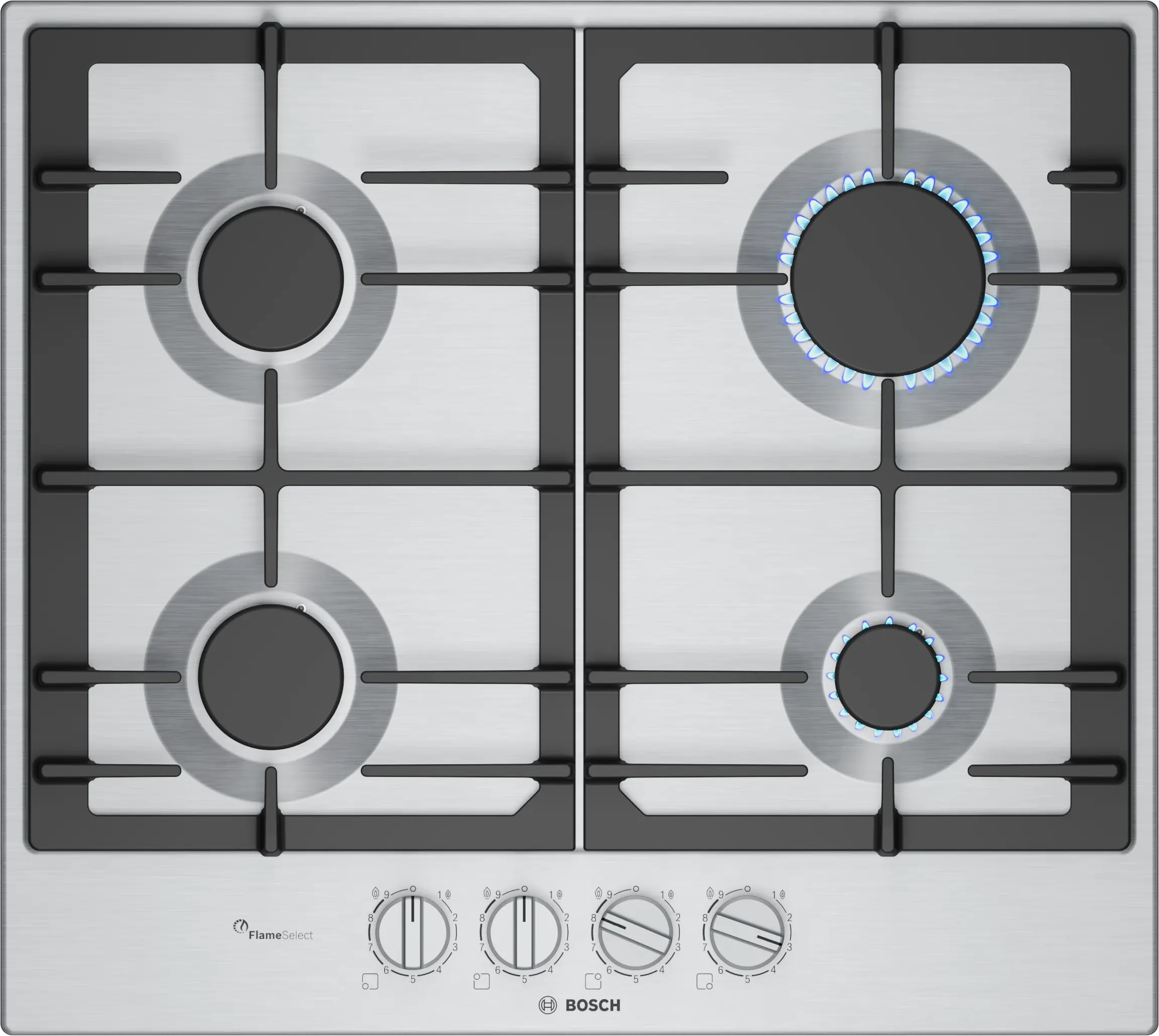 BOSCH Gas hob 60 cm Stainless steel