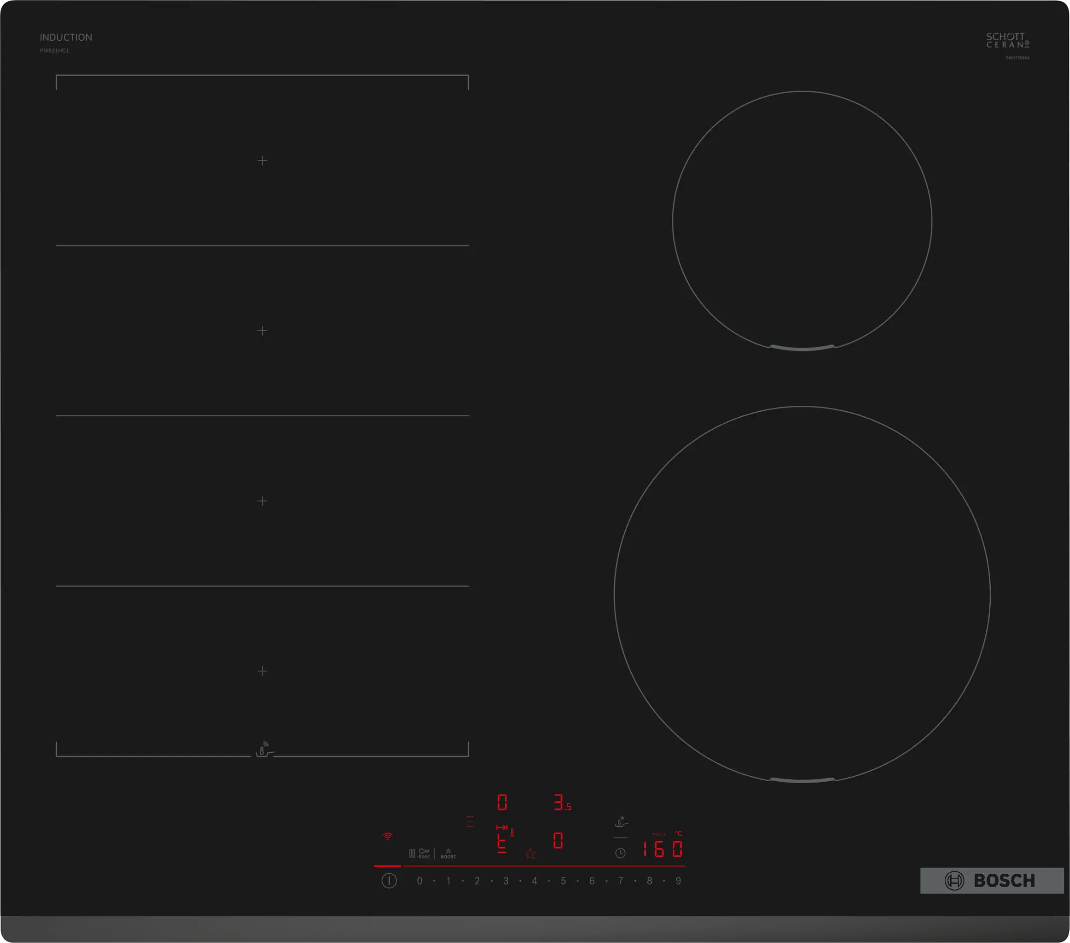 BOSCH Induction hob 60 cm surface mount without frame