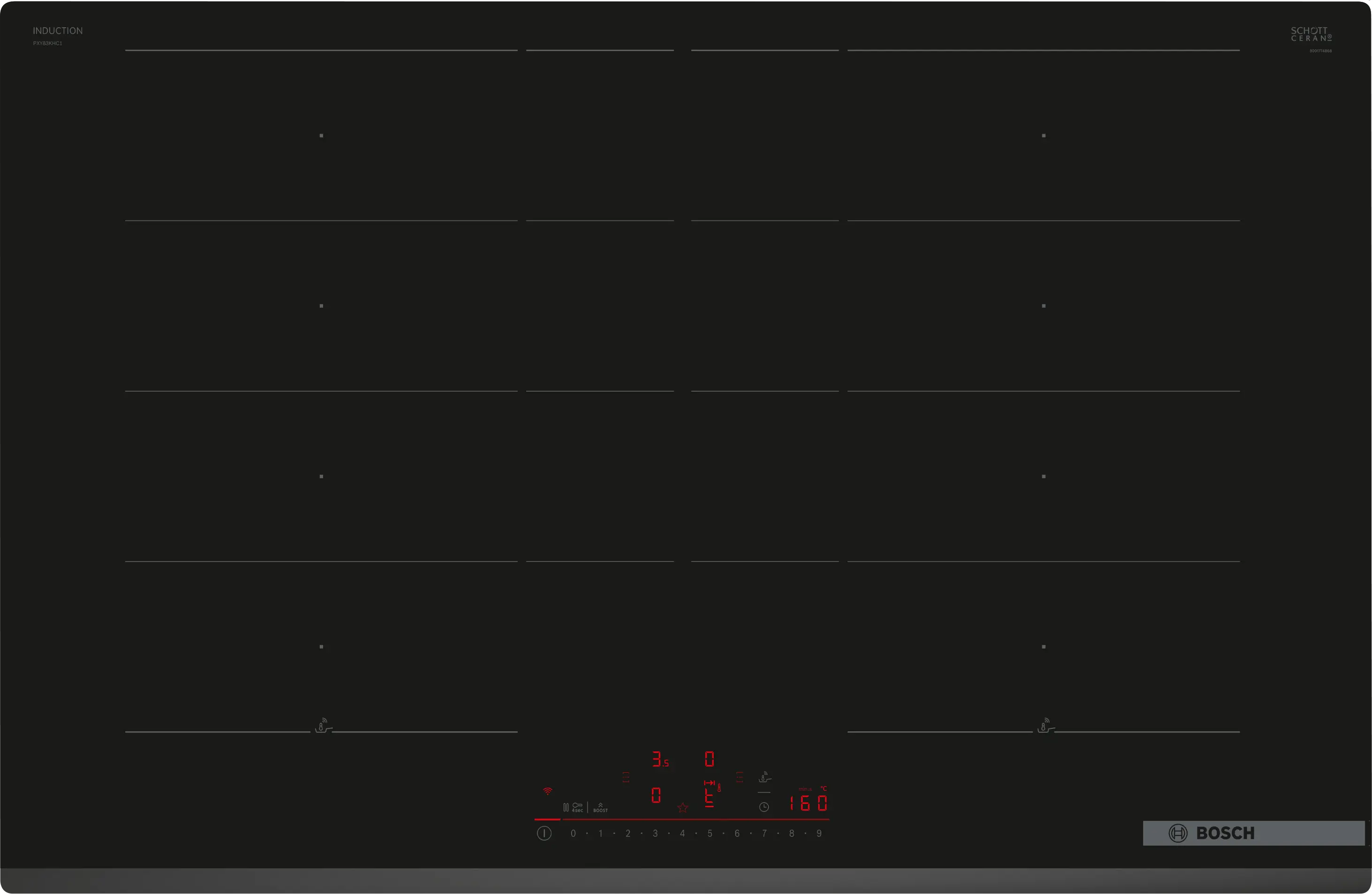 BOSCH Induction hob 80 cm surface mount without frame