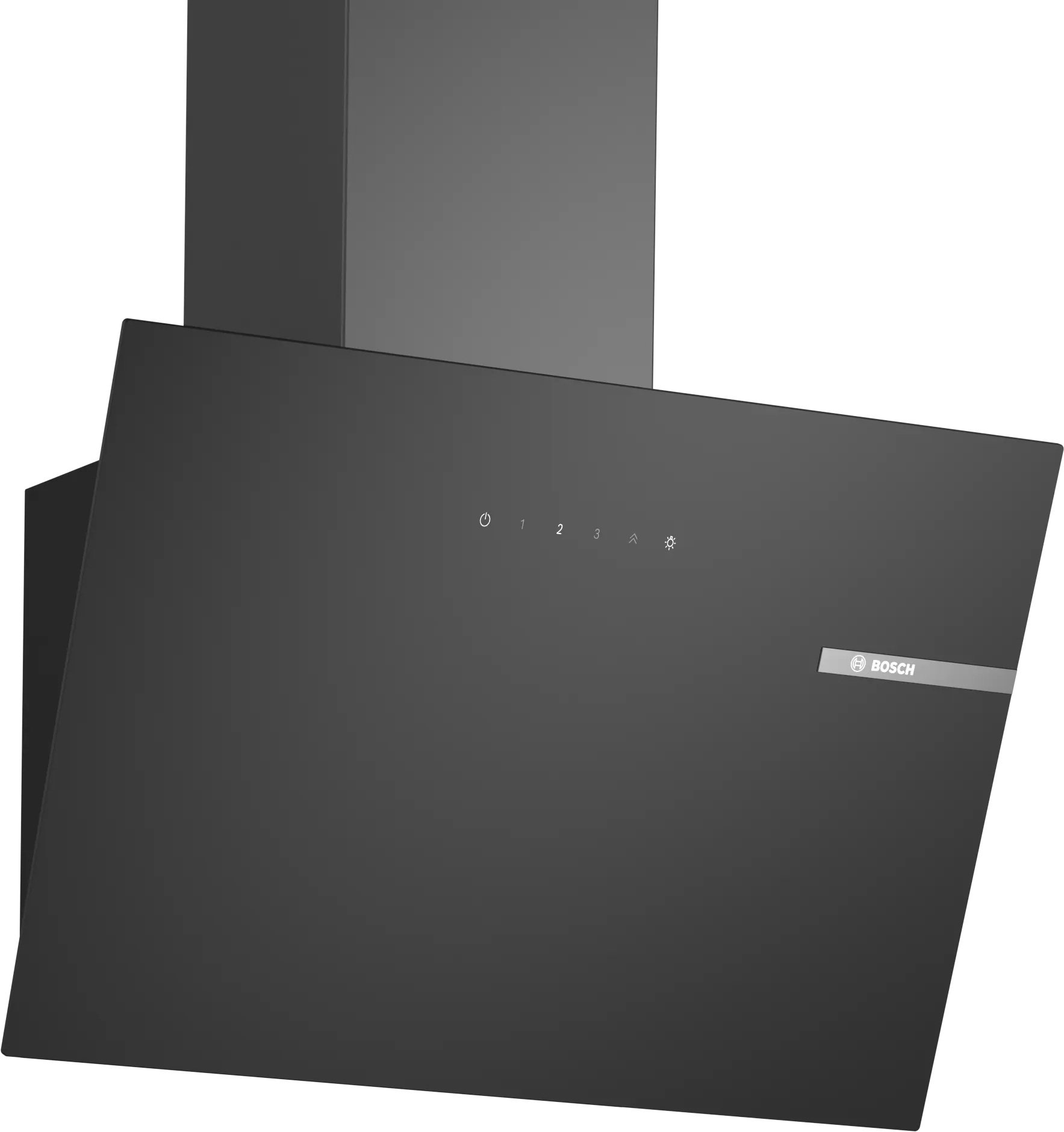 BOSCH Wall-mounted cooker hood 60 cm clear glass black printed, Black