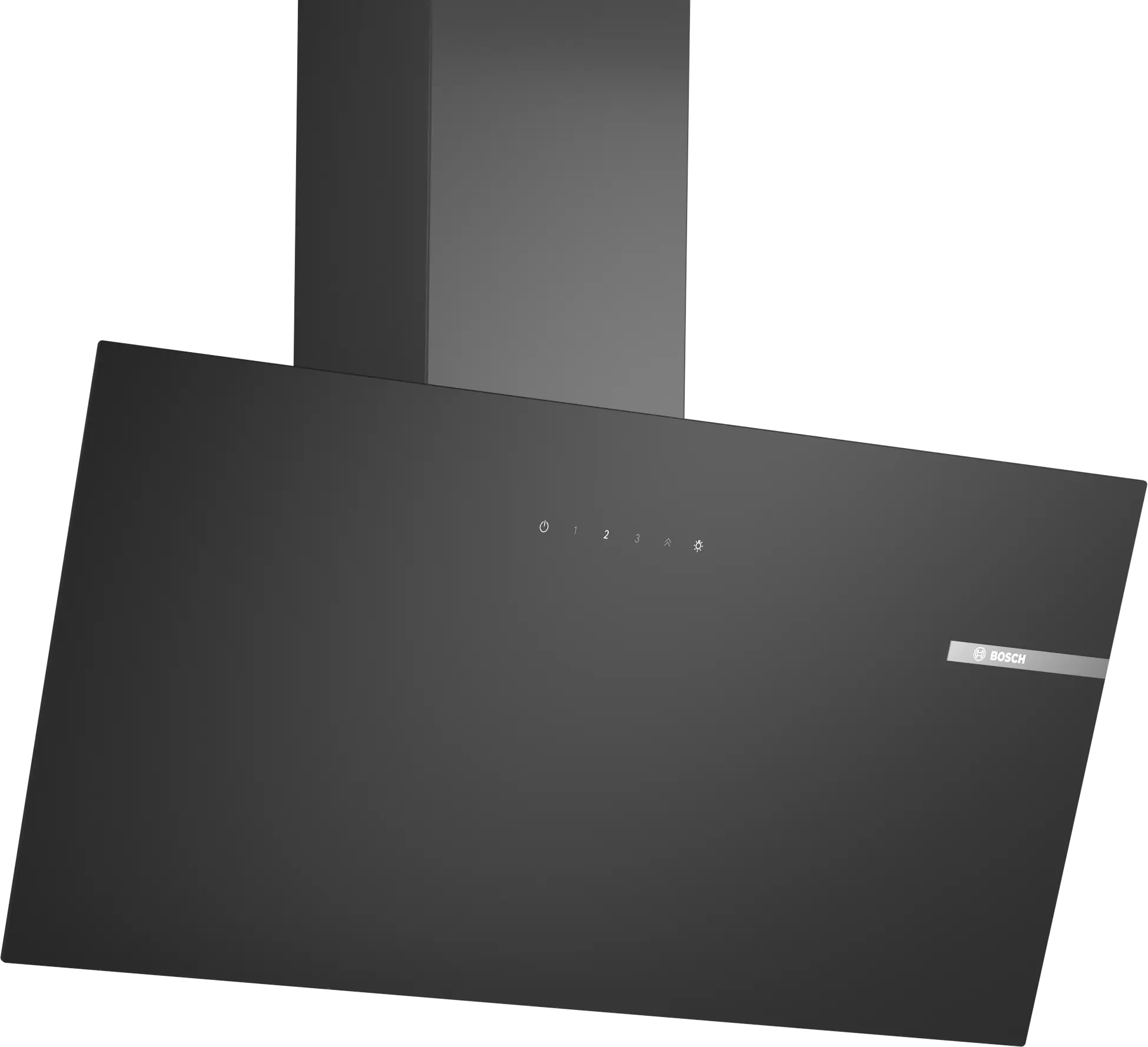 BOSCH Wall-mounted cooker hood 80 cm clear glass black printed, Black