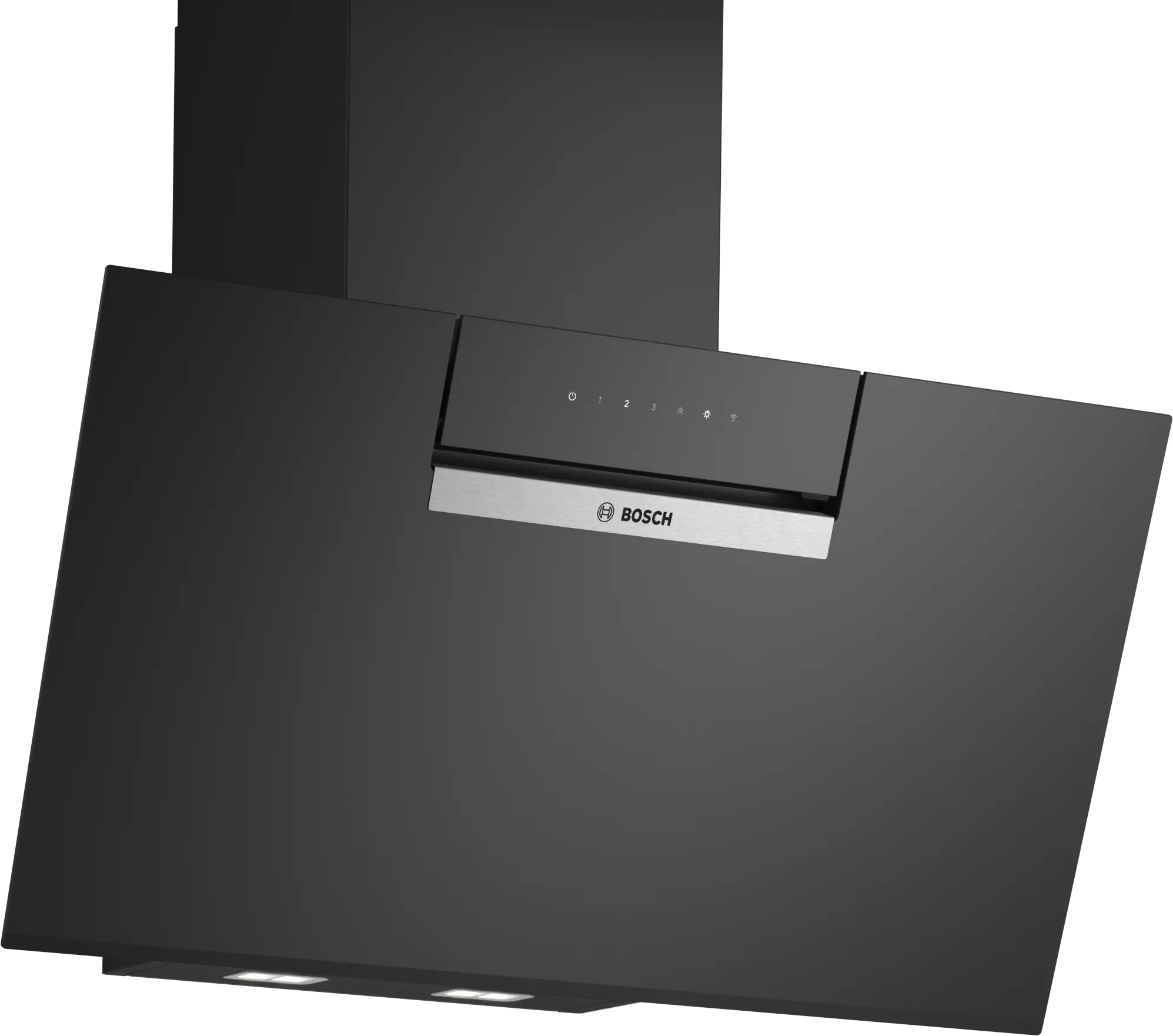 BOSCH Wall-mounted cooker hood 80 cm clear glass black printed, Black