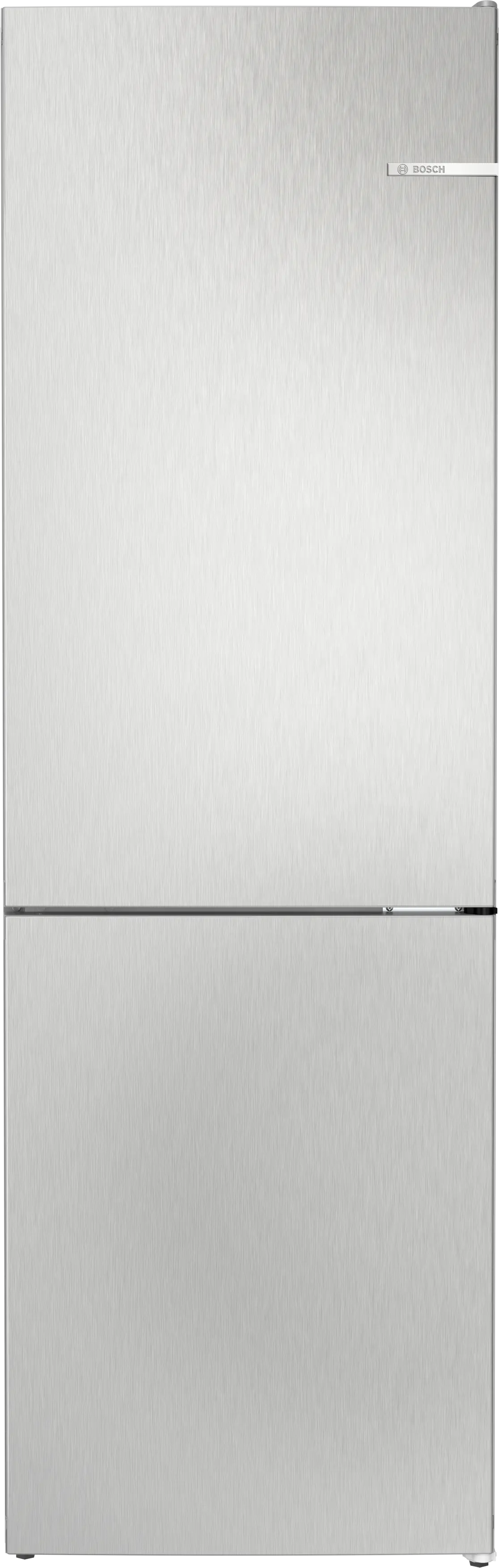 BOSCH Free-standing fridge-freezer with freezer at bottom 186 x 60 cm Stainless steel look, Total No Frost
