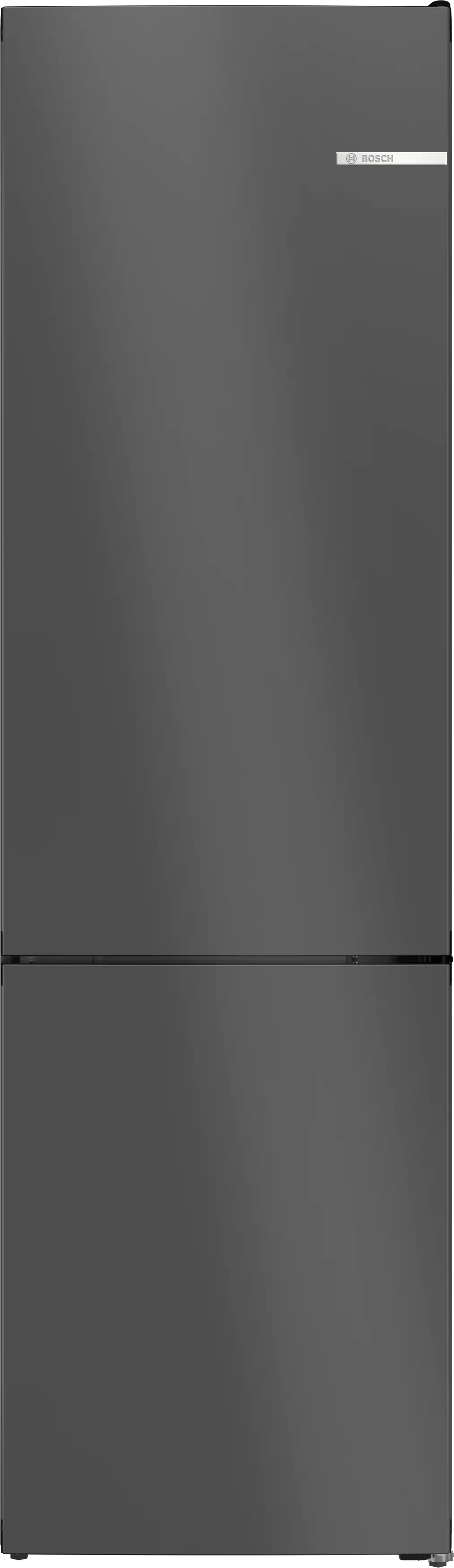 BOSCH Free-standing fridge-freezer with freezer at bottom 203 x 60 cm Cast Iron, Green Collection, Total No Frost