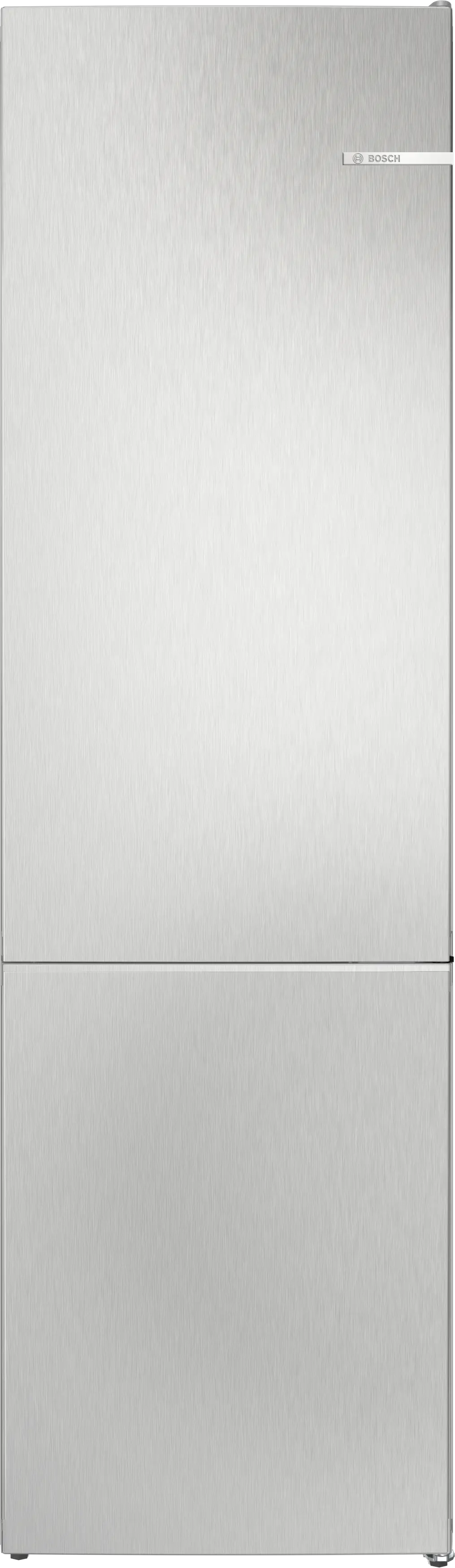 BOSCH Free-standing fridge-freezer with freezer at bottom 203 x 60 cm Stainless steel look, Total No Frost