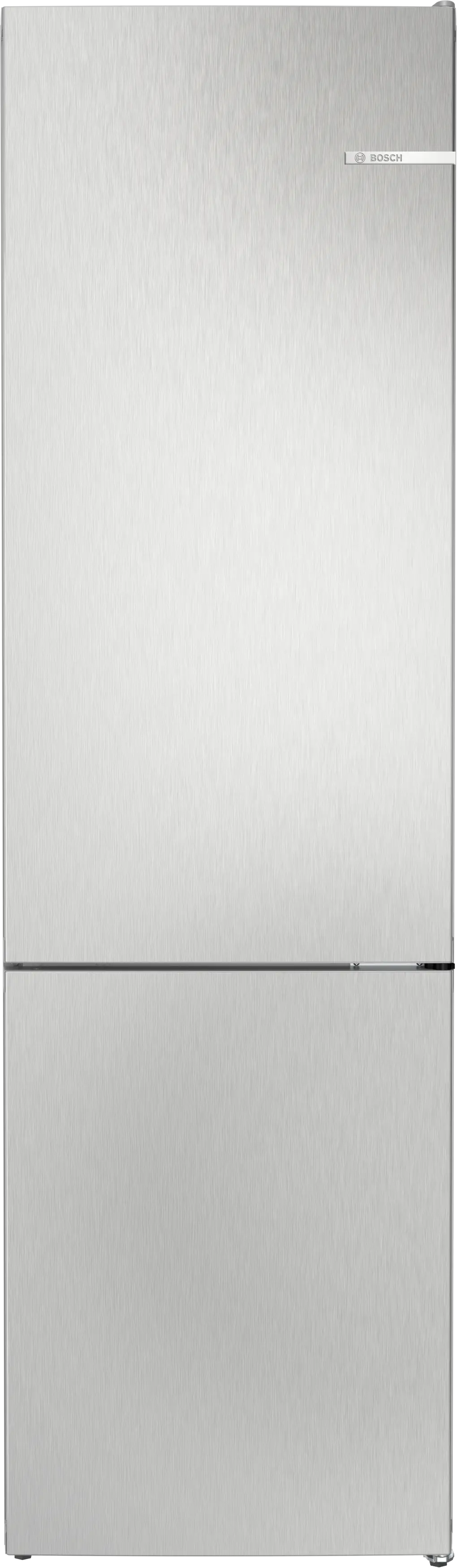 BOSCH Free-standing fridge-freezer with freezer at bottom 203 x 60 cm Stainless steel look, Total No Frost