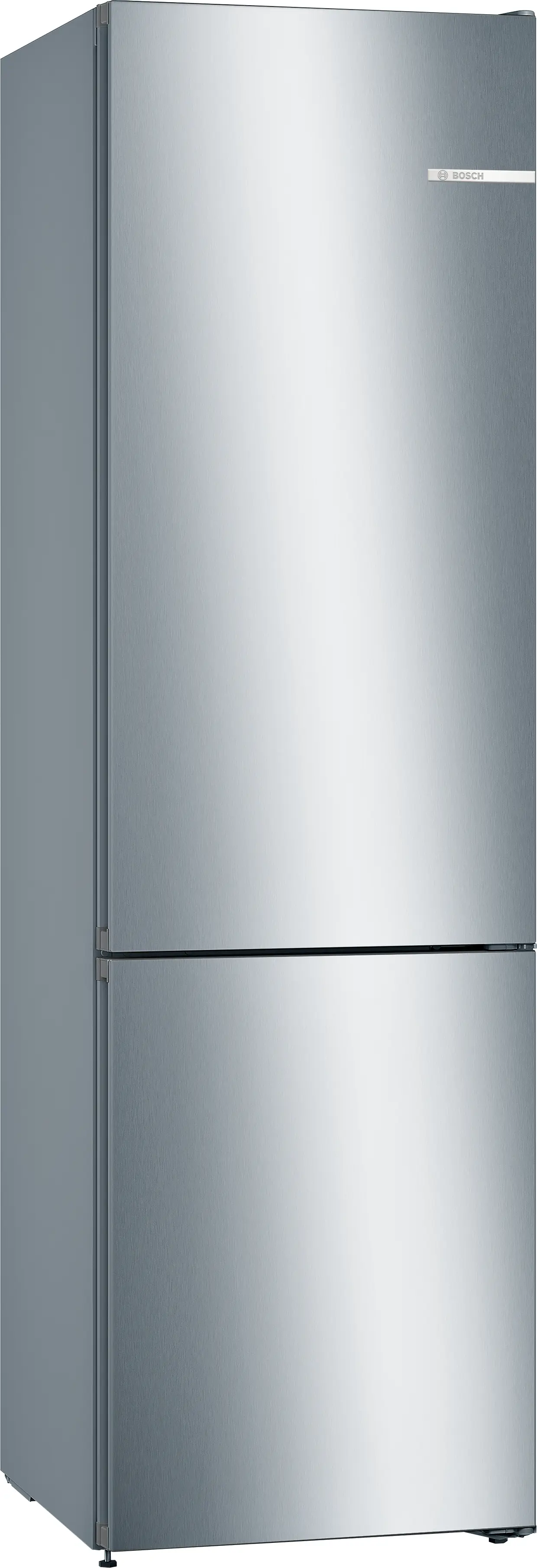 BOSCH Free-standing fridge-freezer with freezer at bottom 203 x 60 cm Stainless steel look, Total No Frost
