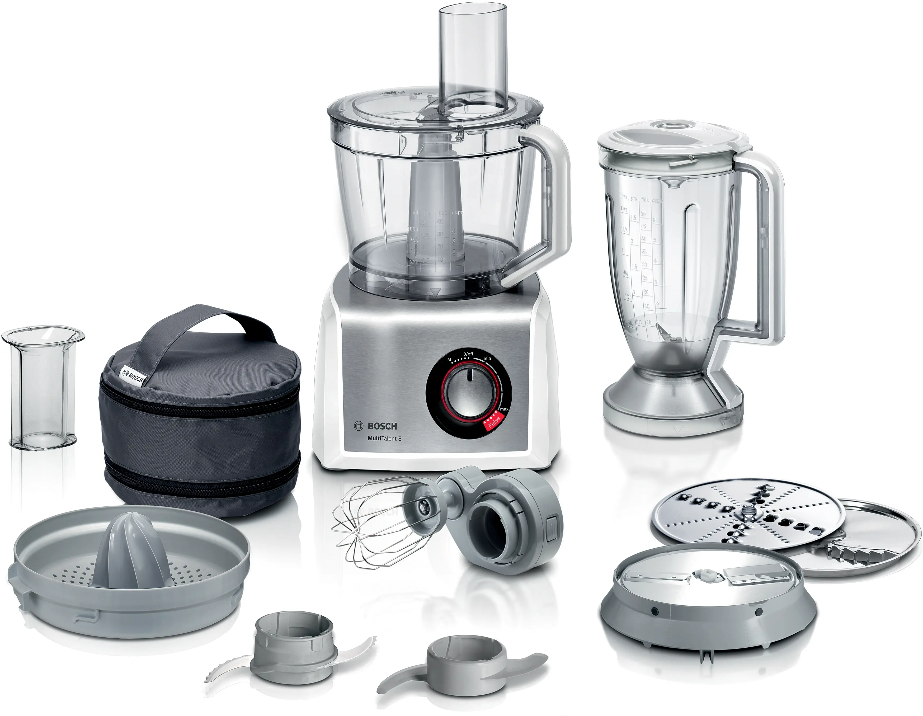 MC812S734G Food processor MultiTalent 8 1200 W White, Brushed stainless steel