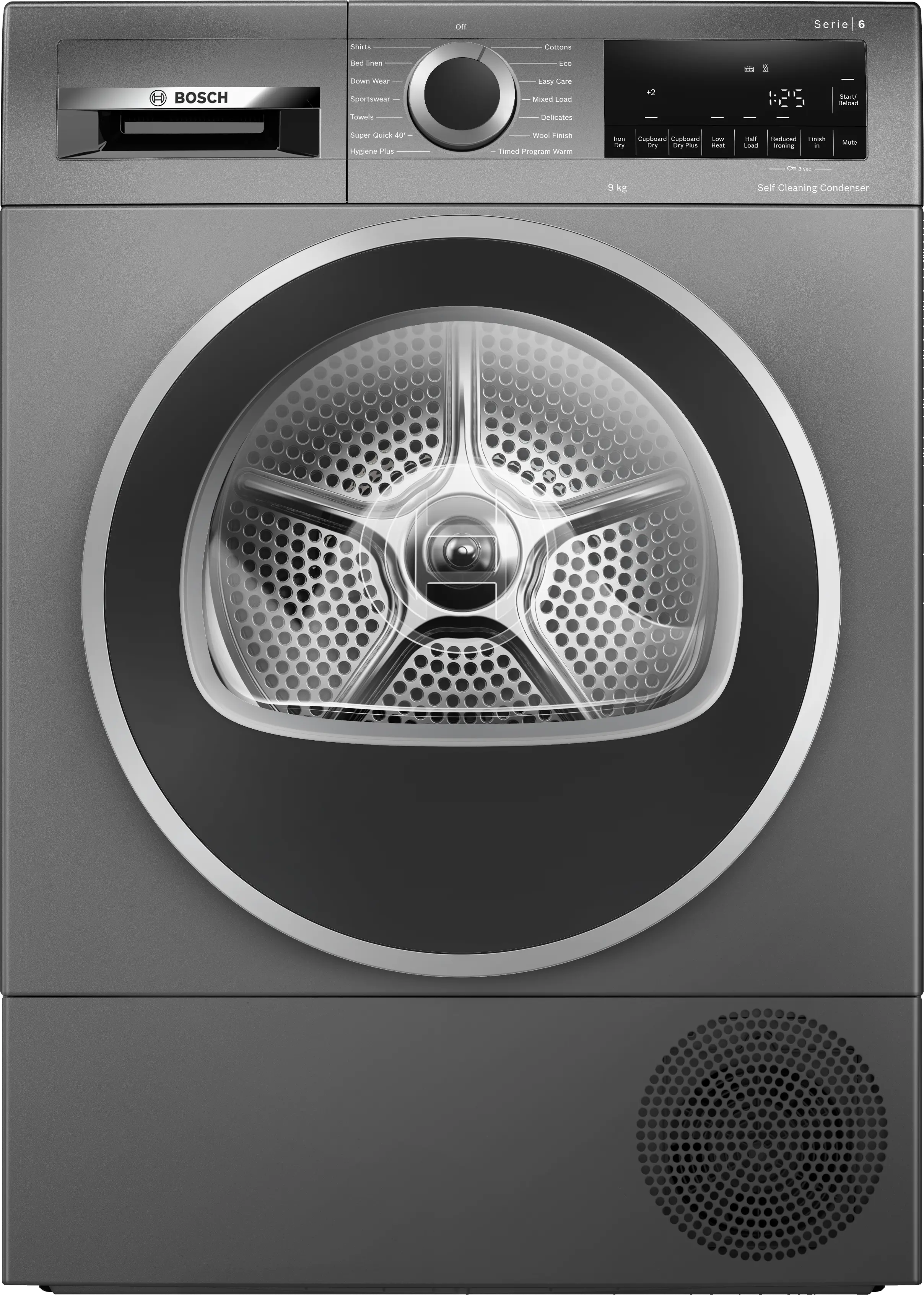 BOSCH Heat pump tumble dryer 9 kg Cast iron grey