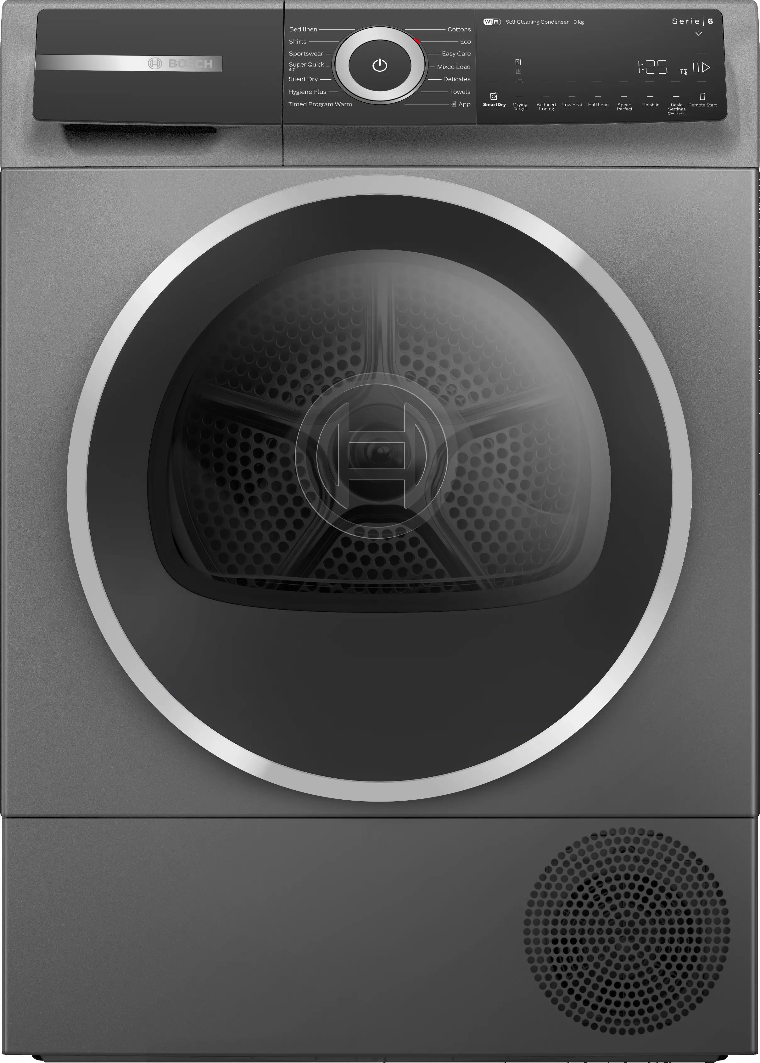 BOSCH Heat pump tumble dryer 9 kg Cast iron grey