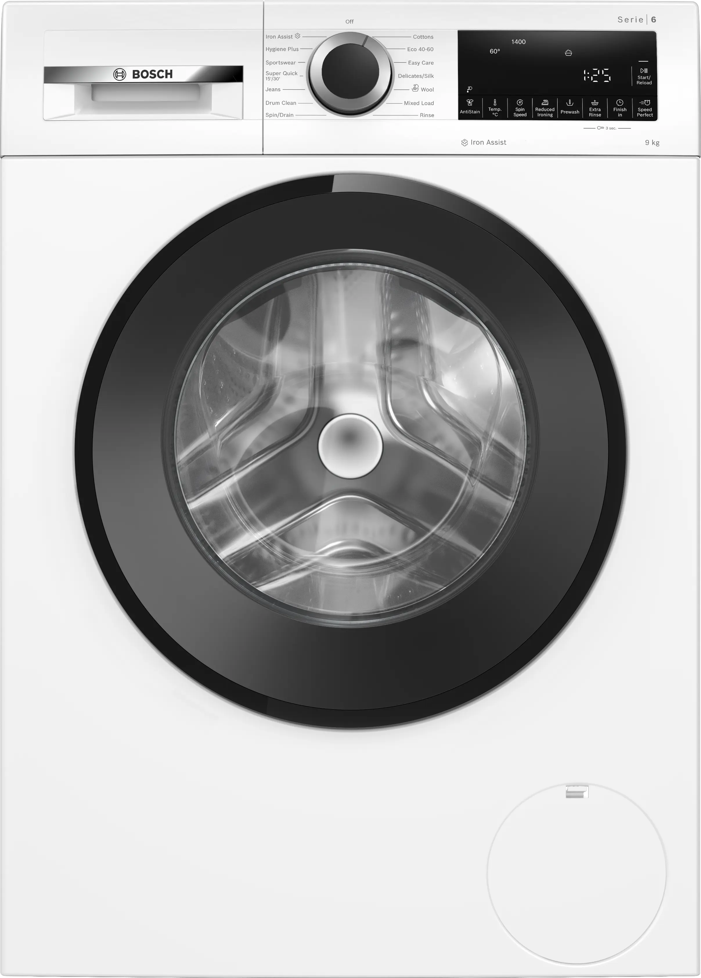 BOSCH Washing machine, front loader 9 kg max. 1400 rpm