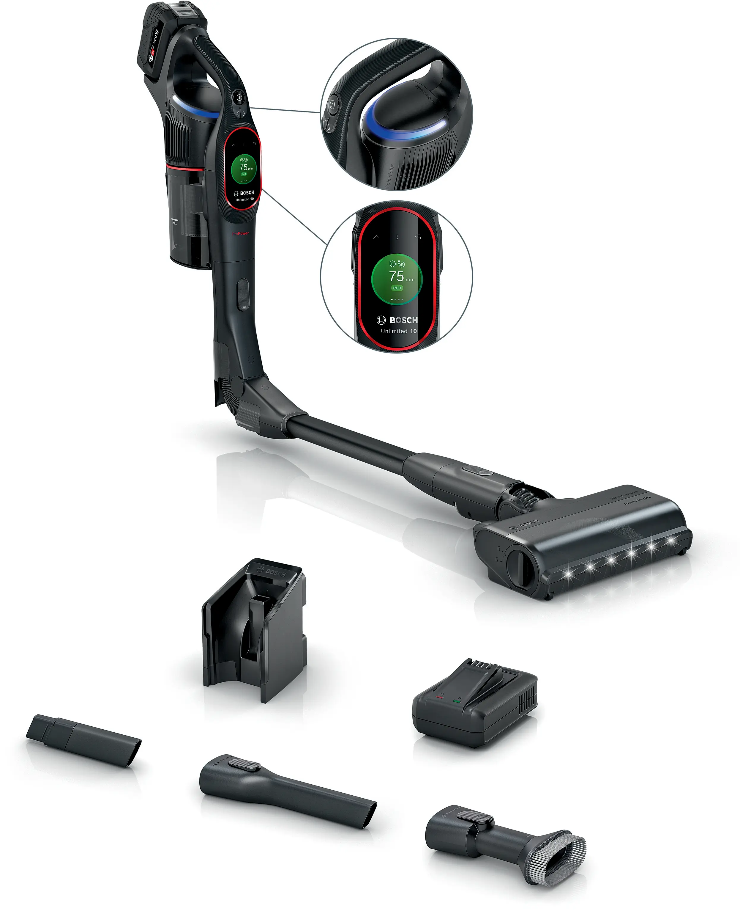 BCS1051GB Cordless vacuum cleaner Unlimited 10 ProPower Black