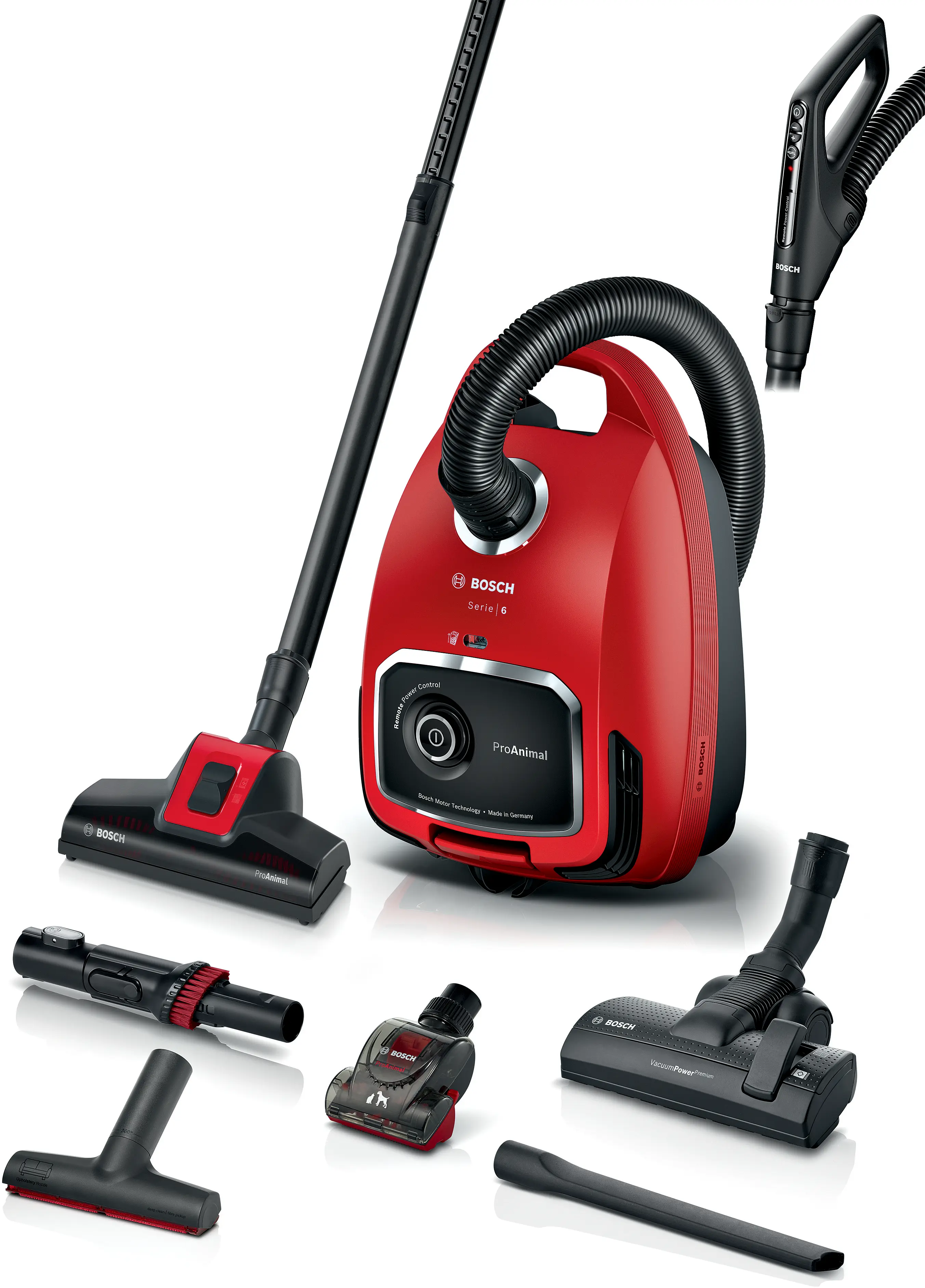 BOSCH Bagged vacuum cleaner ProAnimal Red