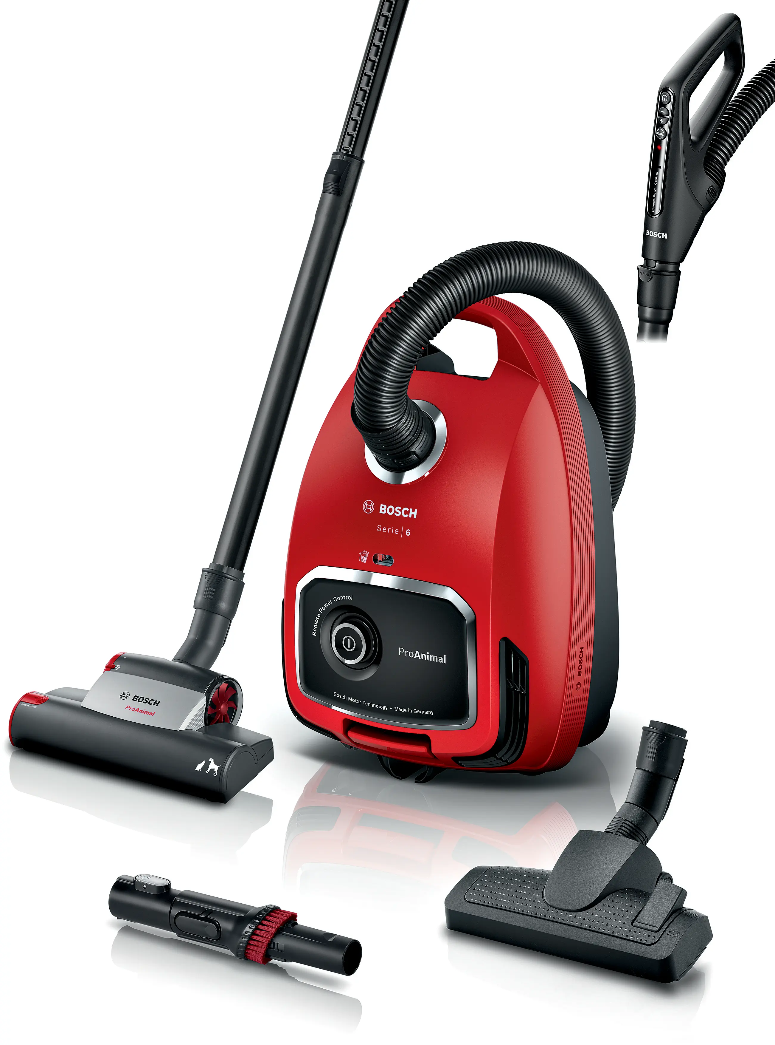 BOSCH Bagged vacuum cleaner ProAnimal Red